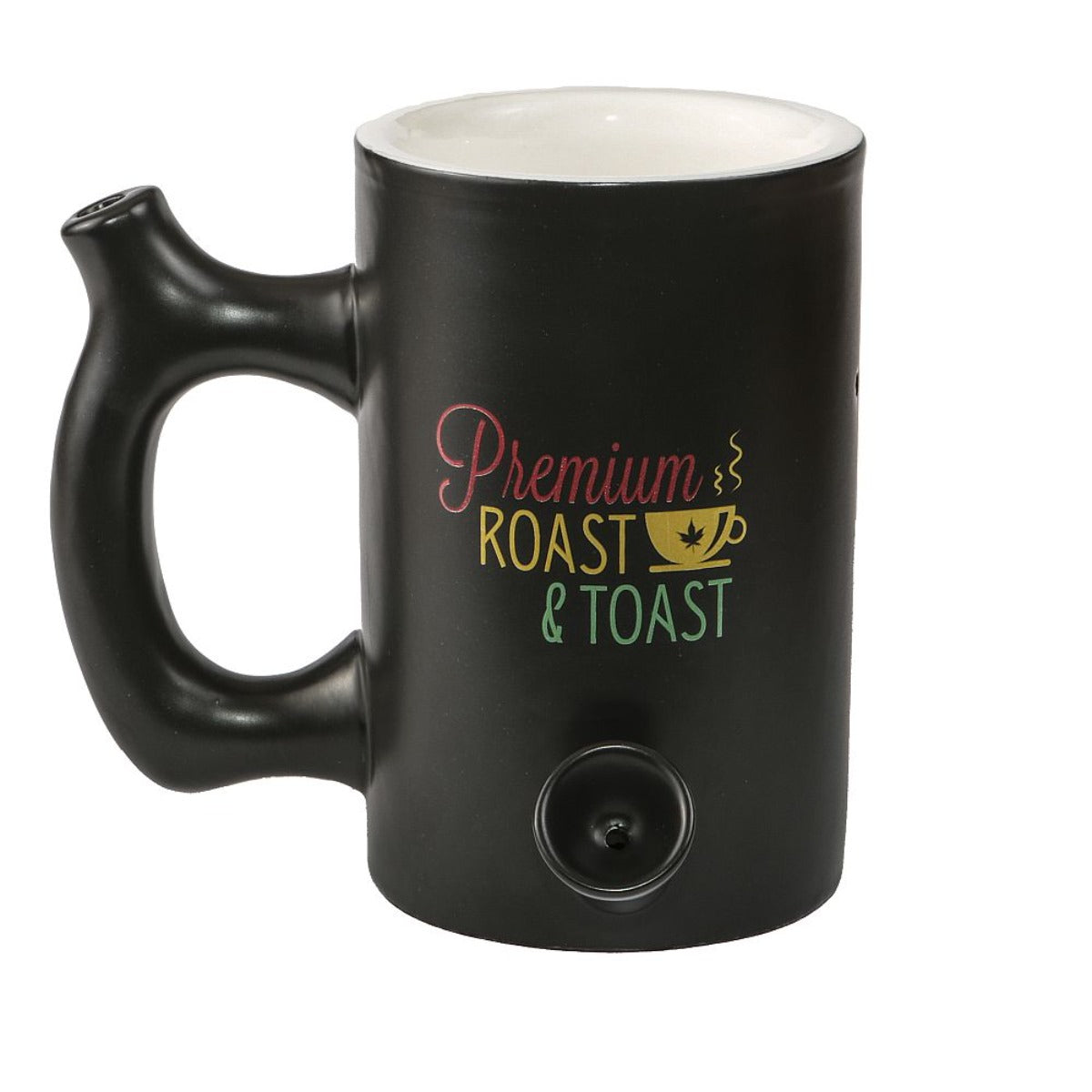Roast & Toast Ceramic Coffee Mug & Pipe w/ Gift Box - Large Rasta Premium Roast [CM-C-FC-16]
