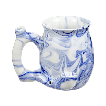 Roast & Toast Ceramic Coffee Mug & Pipe w/ Gift Box - Blue Marble [CM-C-FC-19]