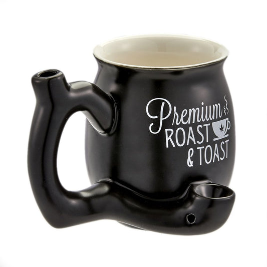 Roast & Toast Ceramic Coffee Mug & Pipe w/ Gift Box - Black Premium Roast & Toast [CM-C-FC-23]