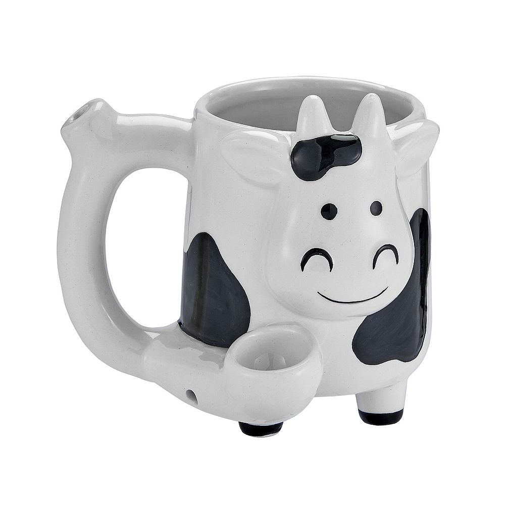 Roast & Toast Ceramic Coffee Mug & Pipe w/ Gift Box - Cow [CM-C-FC-3]