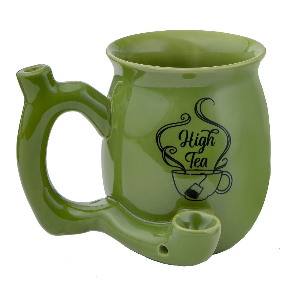 Roast & Toast Ceramic Coffee Mug & Pipe w/ Gift Box - Green High Tea [CM-C-FC-30]