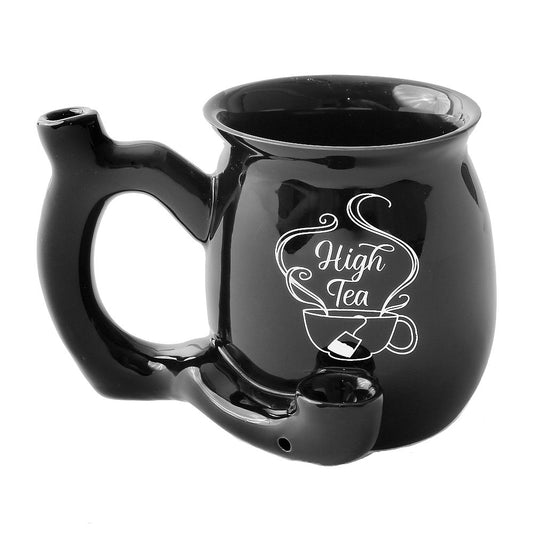 Roast & Toast Ceramic Coffee Mug & Pipe w/ Gift Box - Black High Tea [CM-C-FC-31]