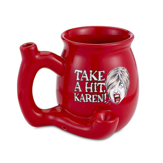 Roast & Toast Ceramic Coffee Mug & Pipe w/ Gift Box - Take a Hit Karen! [CM-C-FC-37]