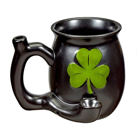 Roast & Toast Ceramic Coffee Mug & Pipe w/ Gift Box - Shamrock [CM-C-FC-39]