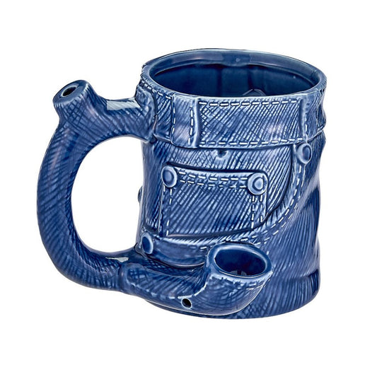 Roast & Toast Ceramic Coffee Mug & Pipe w/ Gift Box - Denim Jeans [CM-C-FC-4]