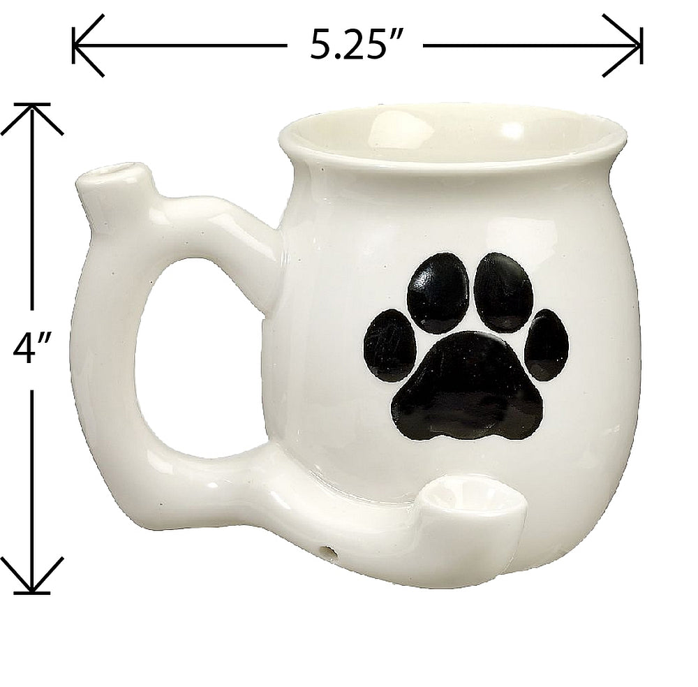 Roast & Toast Ceramic Coffee Mug & Pipe w/ Gift Box - Dog Paw [CM-C-FC-40]