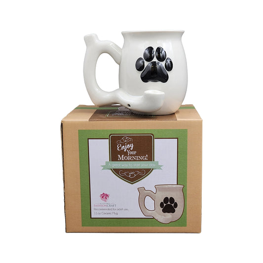 Roast & Toast Ceramic Coffee Mug & Pipe w/ Gift Box - Dog Paw [CM-C-FC-40]