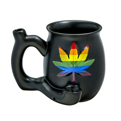 Roast & Toast Ceramic Coffee Mug & Pipe w/ Gift Box - Rainbow Leaf - Now 80+ Styles to Choose From!  [CM-C-FC-43]