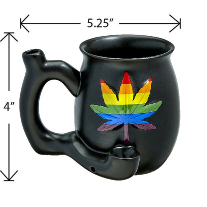 Roast & Toast Ceramic Coffee Mug & Pipe w/ Gift Box - Rainbow Leaf - Now 80+ Styles to Choose From!  [CM-C-FC-43]