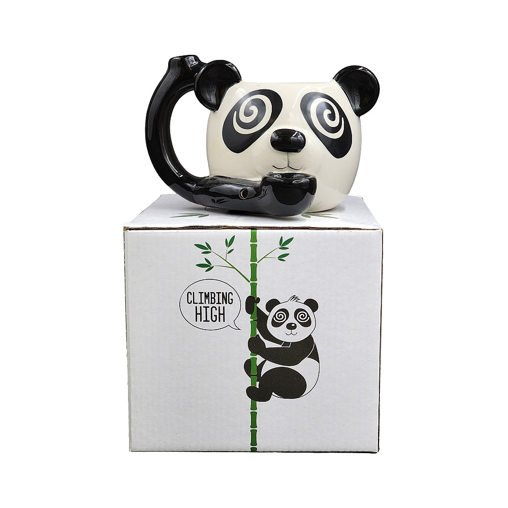Roast & Toast Ceramic Coffee Mug & Pipe w/ Gift Box - Panda [CM-C-FC-5]