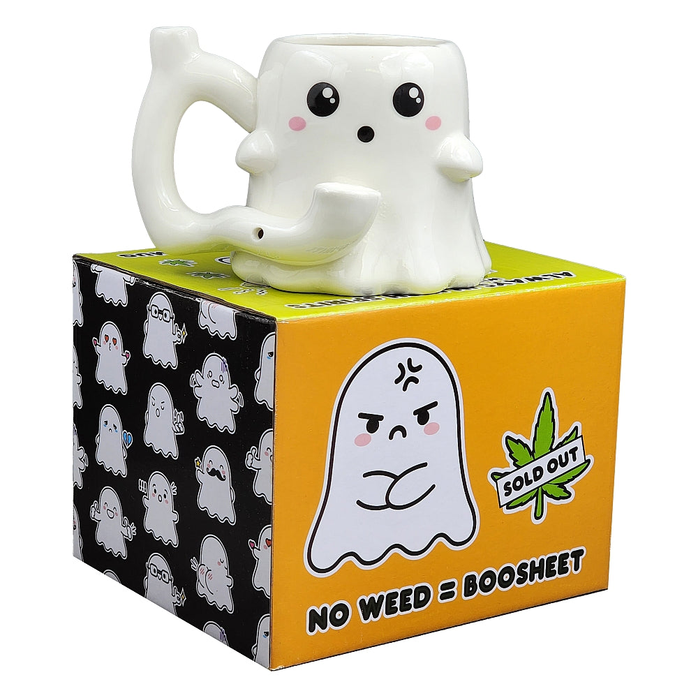 Roast & Toast Ceramic Coffee Mug & Pipe w/ Gift Box - Ghost [CM-C-FC-59]
