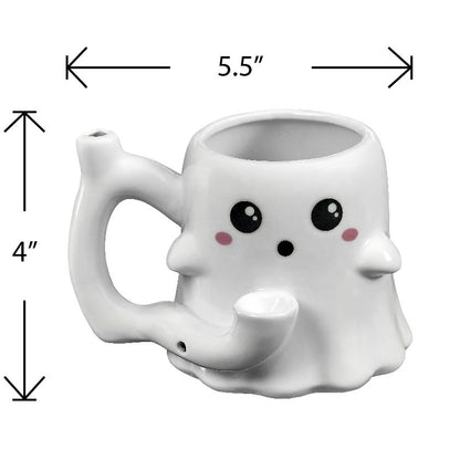 Roast & Toast Ceramic Coffee Mug & Pipe w/ Gift Box - Ghost [CM-C-FC-59]
