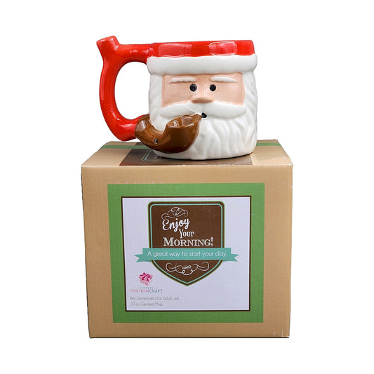 Roast & Toast Ceramic Coffee Mug & Pipe w/ Gift Box - Santa [CM-C-FC-60]