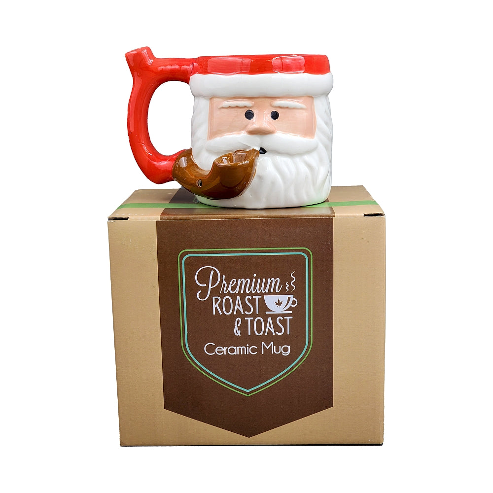 Roast & Toast Ceramic Coffee Mug & Pipe w/ Gift Box - Santa [CM-C-FC-60]