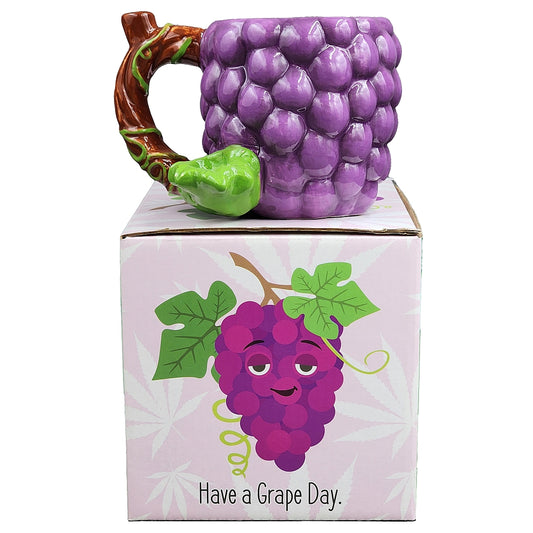 Roast & Toast Ceramic Coffee Mug & Pipe w/ Gift Box - Grape [CM-C-FC-7]