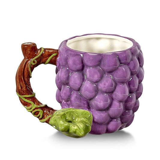 Roast & Toast Ceramic Coffee Mug & Pipe w/ Gift Box - Grape [CM-C-FC-7]
