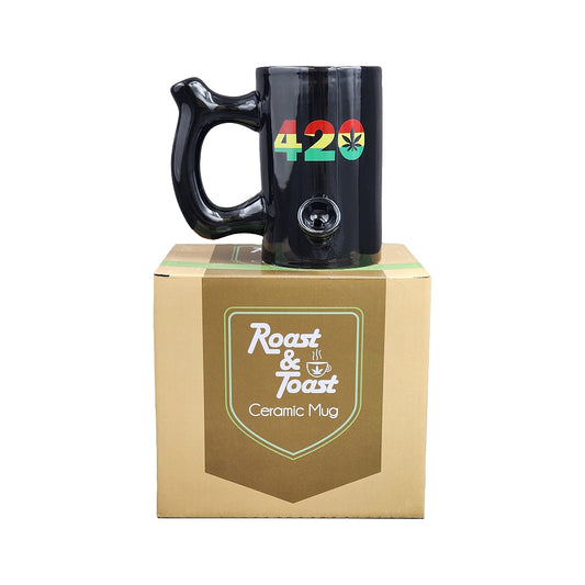 Roast & Toast Ceramic Coffee Mug & Pipe w/ Gift Box - Large 420 [CM-C-FC-9]