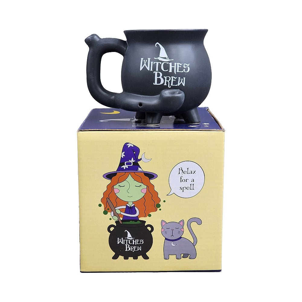 Roast & Toast Ceramic Coffee Mug & Pipe w/ Gift Box - Witches Brew Cauldron [CM-C-FC-53]