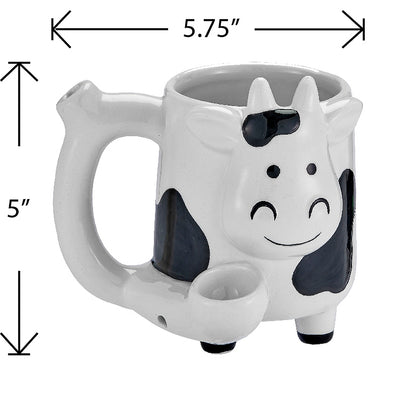Roast & Toast Ceramic Coffee Mug & Pipe w/ Gift Box - Cow [CM-C-FC-3]