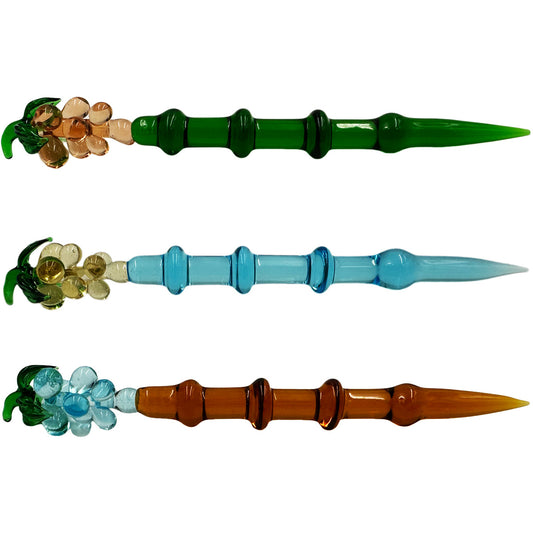 5.5" Glass Grape Dab Tool - Assorted Colors [DAB-G-34]