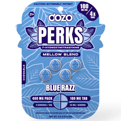 DOZO PERKS 7-OH - 4Ct & NEW 10Ct 100mg Tabs - 5 Flavors [K-DP-4C-100]