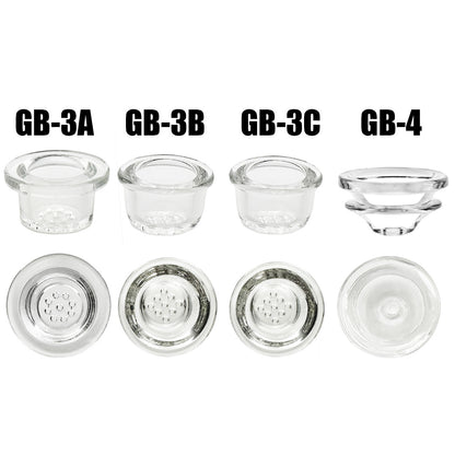 Glass Bowls for Silicone Hand/Water Pipes - 4 Sizes [GB-3A, B & C] & [GB-4]