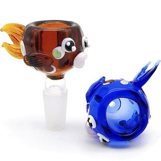 14mm Glass Kissy Fish Bowl - Assorted Colors [GB-18]