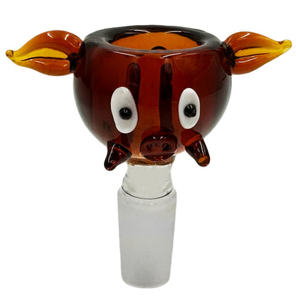 14mm Glass Pig Bowl - Assorted Colors [GB-20]