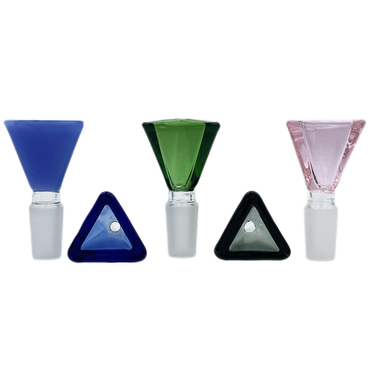 14mm Glass Triangle Shaped Bowl - Assorted Colors  [GB-37]