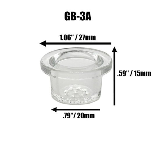 Glass Bowls for Silicone Hand/Water Pipes - 4 Sizes [GB-3A, B & C] & [GB-4]