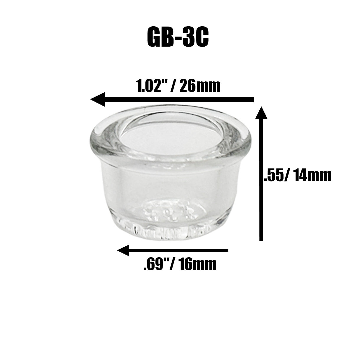 Glass Bowls for Silicone Hand/Water Pipes - 4 Sizes [GB-3A, B & C] & [GB-4]