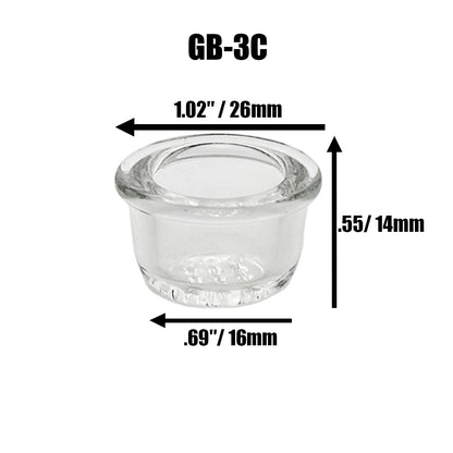 Glass Bowls for Silicone Hand/Water Pipes - 4 Sizes [GB-3A, B & C] & [GB-4]