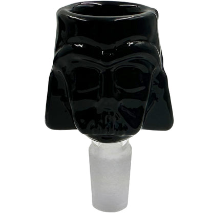 14mm Glass Evil Masked Space Character Bowl - Black & White [GB-44]