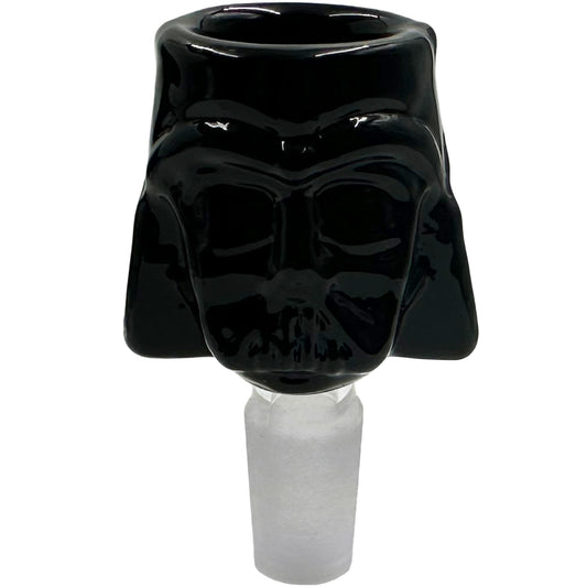 14mm Glass Evil Masked Space Character Bowl - Black & White [GB-44]