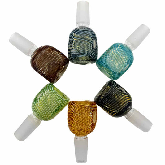 14mm Thick Premium Quality Square Glass Bowls - Assorted Colors [GB-47]