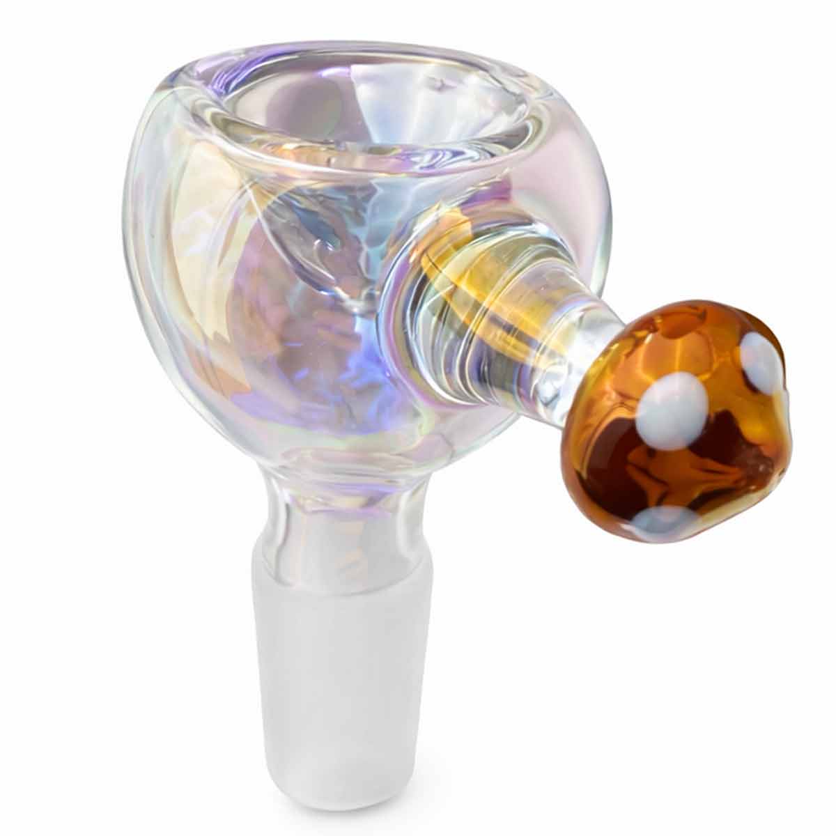 14mm Iridescent Bowl w/ Mushroom Handle [GB-62]
