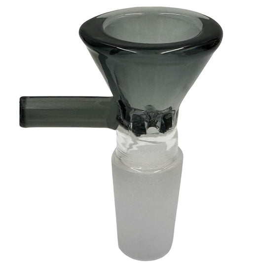 14mm Glass Funnel Bowl w/ Handle & Built-In Screen - Assorted Colors [GB-7C]