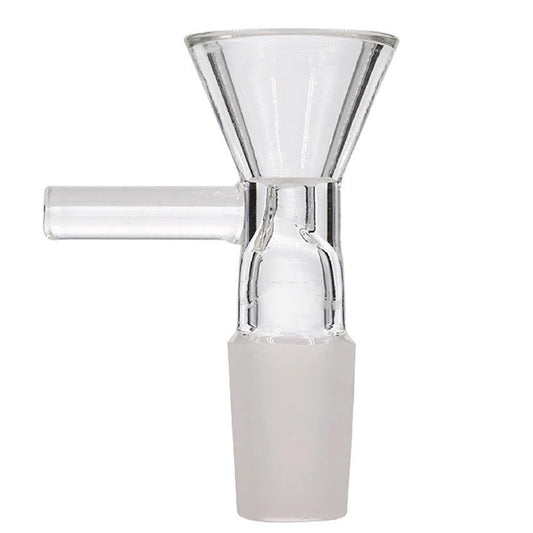 10mm, 14mm & 18mm Glass Funnel Bowl w/ Handle - Clear [GB-7]
