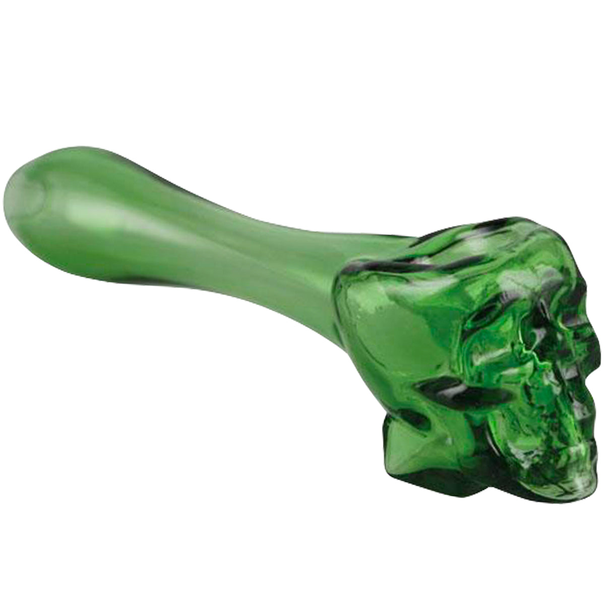 4" Glass Hand Pipe w/ Skull Design - Now in 11 Colors! [HP-G-111]