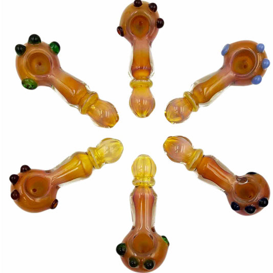 5.5" Fumed Glass Hand Pipe- Assorted Colors [HP-G-172]