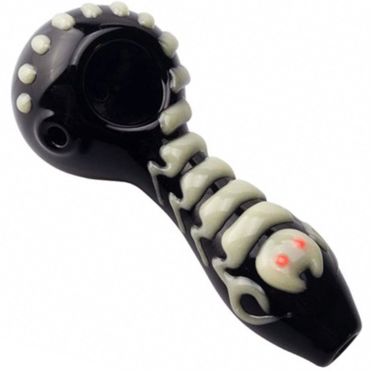 4" Glass Glow-in the-Dark Scorpion Hand Pipe - Assorted Colors [HP-G-196]