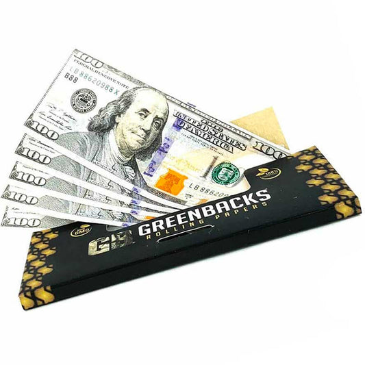 Greenbacks Organic King Size Hundred Dollar Bill Rolling Papers w/ Tips [GBACK-RP-1]