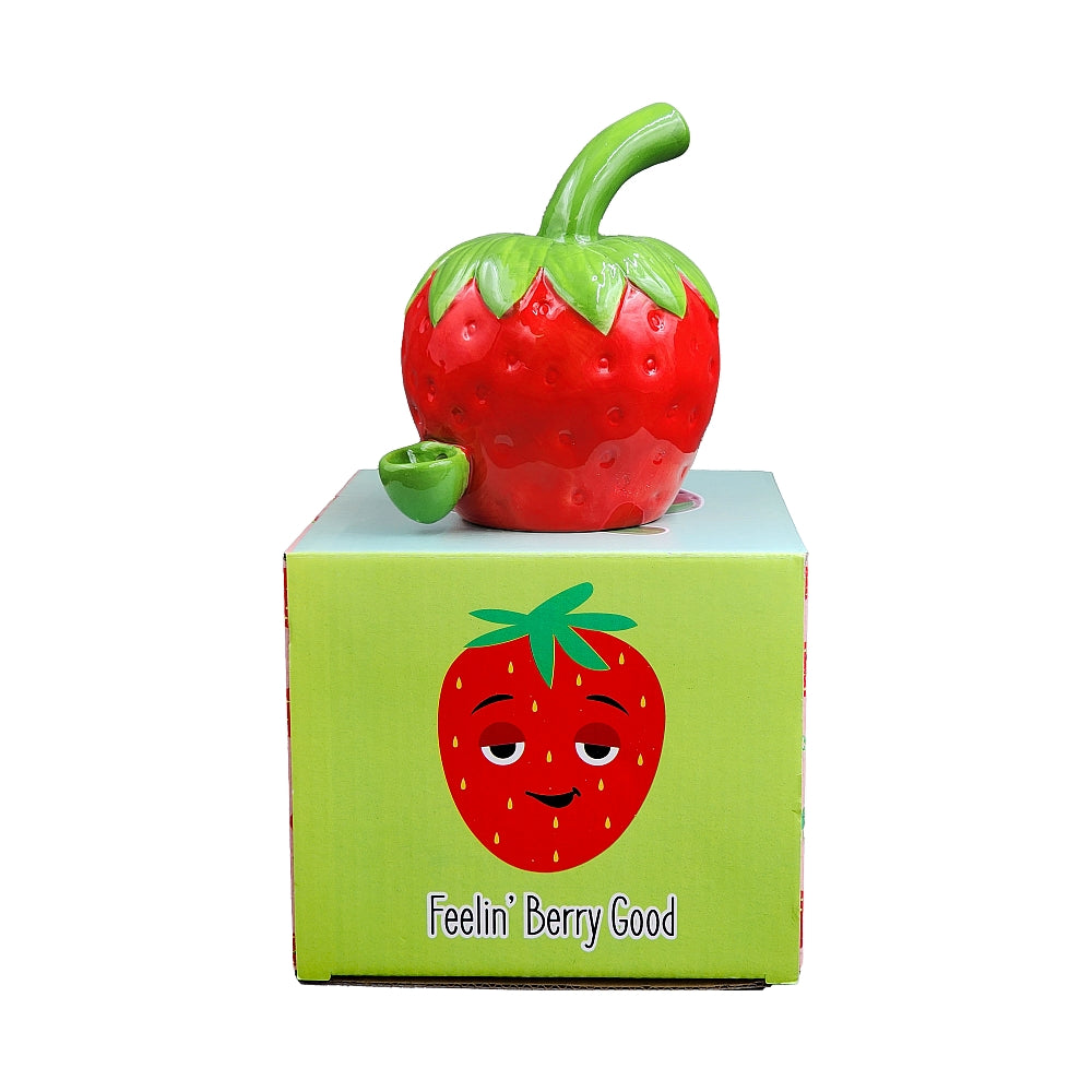 Roast & Toast Ceramic Pipe w/ Gift Box - Strawberry [HP-C-FC-5]