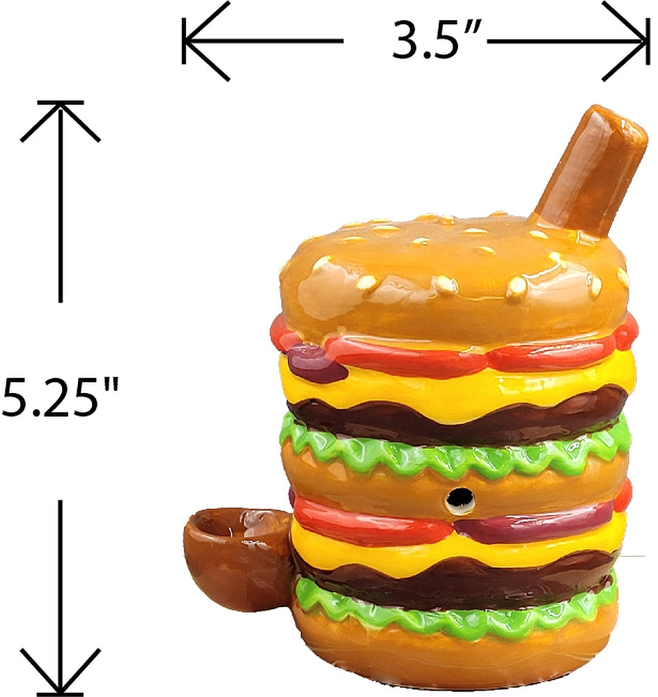 Roast & Toast Ceramic Pipe w/ Gift Box - Cheeseburger [HP-C-FC-6]