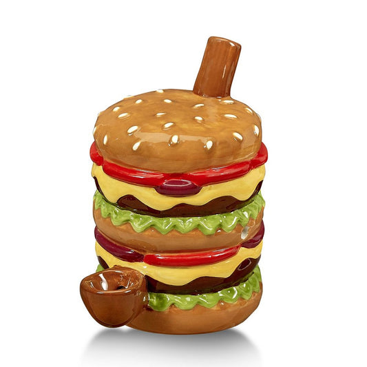 Roast & Toast Ceramic Pipe w/ Gift Box - Cheeseburger [HP-C-FC-6]