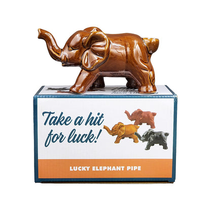 Roast & Toast Ceramic Pipe w/ Gift Box - Sienna Elephant [HP-C-FC-8]