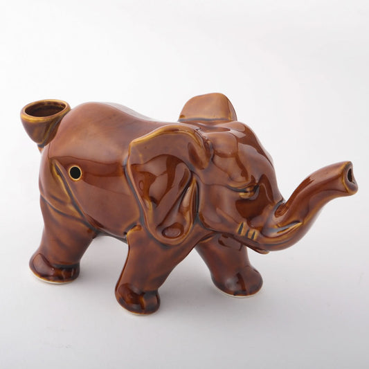 Roast & Toast Ceramic Pipe w/ Gift Box - Sienna Elephant [HP-C-FC-8]