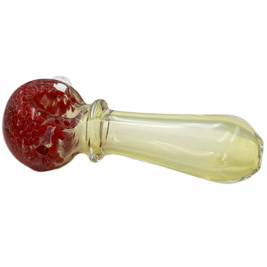 3.25” - 3.5” Glass Frit Hand Pipe w/ Maria Ring - Assorted Colors [HP-G-235]