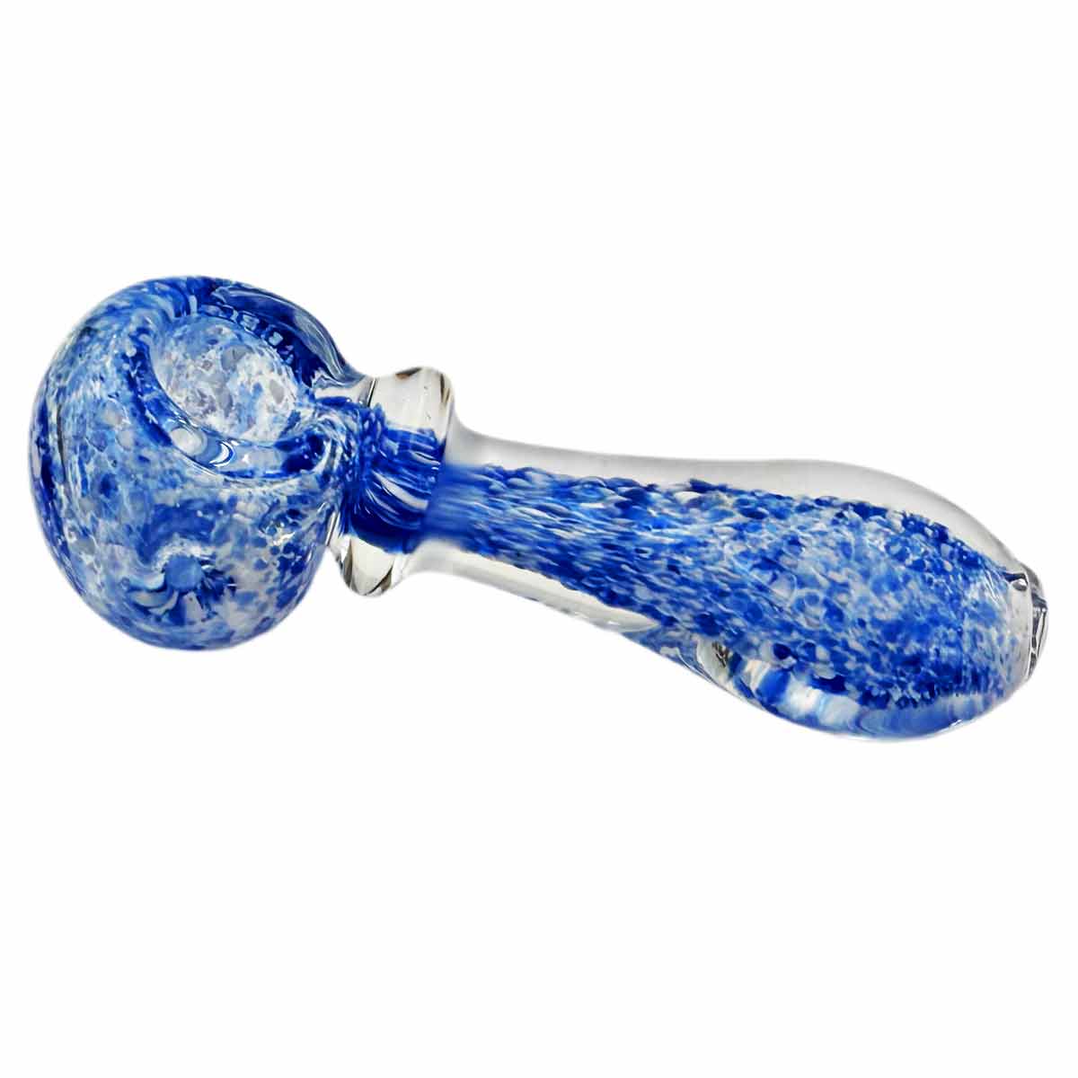 3..5” - 3.75" Glass Hand Pipe w/ Maria Ring & Pinched Mouthpiece - Assorted Colors [HP-G-245]