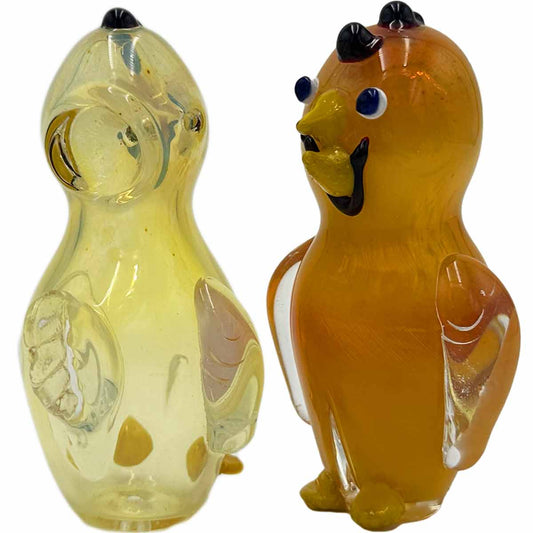 3.75" Glass Chicken Hand Pipe w/ Hidden Bowl - Made In The USA! [HP-G-77]